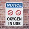 Signmission Oxygen In Use, 10 in W x Rectangle, Plastic OS-2PACK-NS-P-1014-V-17100 - alternate 4